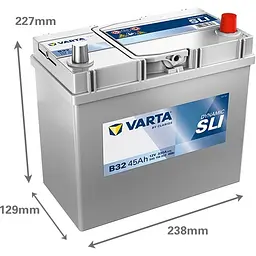 Акумулятор Varta Dynamic SLI 12В 45Аг 330А (EN) R+ (545156033) - мініатюра 3