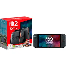 Портативна ігрова консоль Nintendo Switch 2 Black Mario Kart World Bundle (0045496321529) [136133] - мініатюра 1