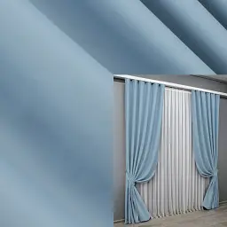 Комплект штор VR-Textil Midnight блэкаут 2 шт 100x290 см голубой (1676ш)