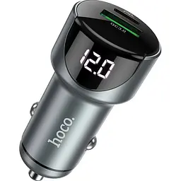 Автомобільний зарядний пристрій Hoco Z42 Light Road PD20W + QC3.0 Gray [110007] - мініатюра 3