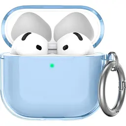 Чохол AhaStyle Transparent TPU Silicone Case для AirPods 4 Blue [133820]