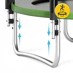 Батут із зовнішньою сіткою 4FIZJO Classic 8FT 252 см Black/Green (P-5907739314123) - мініатюра 3