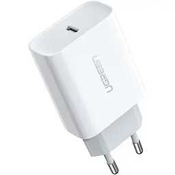 Мережевий зарядний пристрій UGREEN CD137 Fast Charging Power Adapter with PD 20W EU (Білий) (UGR-60450)