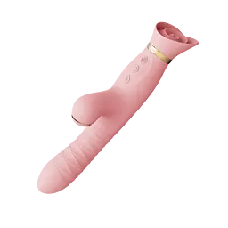 Вібратор-кролик Zalo Rose Rabbit Thruster 25 см світло-рожевий - мініатюра 4