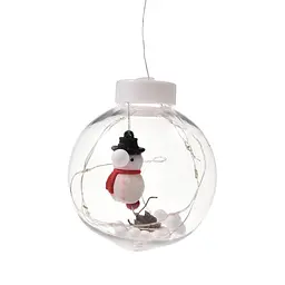 Гірлянда бахрома Copper ball 200 LED 4.2 м, світлодіодна гірлянда з куль зі сніговиками Теплий білий (ST) - мініатюра 6