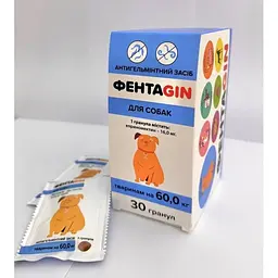 Антигельмінтний засіб Ginger Фентагін для собак 1 гранула на 60 кг (34742) - мініатюра 2