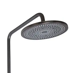 Душова система універсальна Qtap Slavonice на три споживача (з виливом) QTSLA111GMB45910 Gunmetal Black PVD, Шліфований чорний хром - мініатюра 6