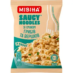 Локшина швидкого приготування Мівіна Saucy Noodles зі смаком грибів та вершків 95 г
