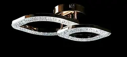 Люстра стельова LED Splendid Ray LT8005/1+1, 80W, золото/білий, сучасний стиль з димером - мініатюра 3