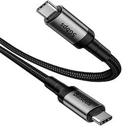 Кабель Baseus Cafule Cable Type-C to Type-C PD2.0 60W 20V 3A 1m CATKLF-GG1 Black-Grey - мініатюра 2