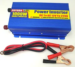 Автоінвертор 12 V-220 V перетворювач напруги з USB-портом 1000 W модифікована синусоїда Eryuan 12 V-220 V 1000 Вт