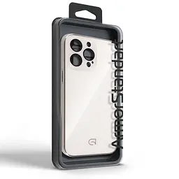 Чехол-накладка для Apple iPhone 15 Pro Max, Replica MagSafe, белый, противоударный защитный чехол с магнитным кольцом MagSafe, защита всего корпуса, TPU+PC, зеркальный, выступающий бортик вокруг экрана, ArmorStandart (ARM76243) - мініатюра 5