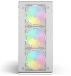 Корпус 2E Gaming Virtus Neo Tempered Glass White, без БЖ, Mid Tower, для ATX / Micro ATX / Mini ITX, 2xUSB 2.0, 1xUSB 3.0, 1x120 ARGB Fan, 3x140 ARGB Fan, бічна панель із загартованого скла (2E-G3301NW) - мініатюра 2