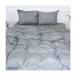 Постільна білизна MirSon Satin Stripe 30-0010 Light Gray 2х143х210 сімейний (2200005251164)
