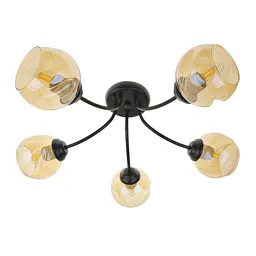 Люстра стельова Brille в спальню Е27 60W BK (LK-719C/5)