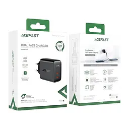 Адаптер мережевий ACEFAST A9 40W блок зарядний чорний - мініатюра 4