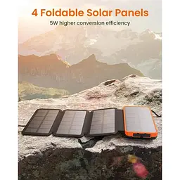 Портативний зарядний пристрій Addtop Solar Charger 25000 mAh - 3A швидка зарядка для телефону PD4.0 QC 3.0 - мініатюра 2