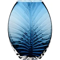 Ваза для квітів Viva Leaf скляна 25 см блакитна (A060188)