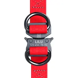 Шлея для собак Waudog Waterproof водостійка з QR паспортом, металічна пряжка-фастекс, червоний - мініатюра 3
