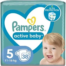 Підгузки Pampers Active Baby розмір 5 (11 - 16 кг), 38 шт