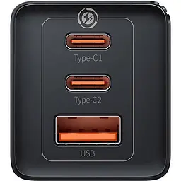 Мережевий зарядний пристрій Baseus GaN5 Pro Fast Charger 2C+U 65W + Cable USB-C Black (CCGP120201) [98870] - мініатюра 5