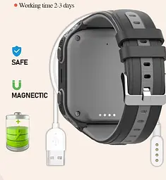 Розумний дитячий годинник Lemfo F7 з AMOLED дисплеєм, GPS трекером, сім картою та роботою до 5–7 днів Рожевий - мініатюра 12