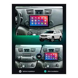 Штатний головний пристрій EasyGo TOY1008-F50 10 inch Toyota Highlander 2008-2013 - мініатюра 2