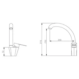 Змішувач для кухні WEZER KIT4A-16 - мініатюра 2