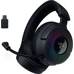 Гарнітура ігрова Razer Kraken V4, USB-A/WL/BT, RGB, чорний - мініатюра 6