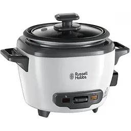 Рисоварка Russell Hobbs 200Вт, чаша 0.7л, механічне керування, знімна кришка, чорно-біла