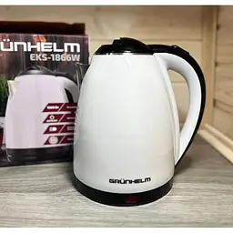 Електрочайник Grunhelm EKS1866W із нержавіючої сталі 1.8 л 1500 Вт Білий - мініатюра 3