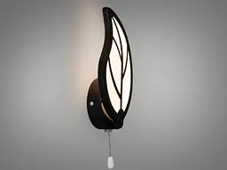 Бра настінне LED Diasha 8028/1BK Листочок, 15W, чорний метал, акрил, сучасний стиль - мініатюра 3