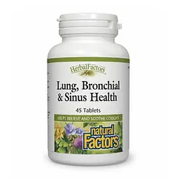 Комплекс для дихальних шляхів та бронхів Natural Factors (Lung, Bronchial & Sinus Health) 45 таблеток