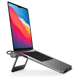 Підставка для ноутбуку + HUB WIWU 8 in 1 A821CH Grey - мініатюра 5