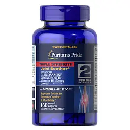 Глюкозамін і хондроїтін Advanced Glucosamine Chondroitin with Vitamin D3 160 таблеток Puritan's Pride vit0006119