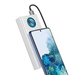 Зовнішній акумулятор Baseus Amblight Digital Display Quick Charge 65W 30000mAh (PPLG-A02) White [69814] - мініатюра 3