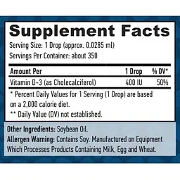 Вітамін D3 Haya Labs Liquid Vitamin D-3 400 МО 10 мл - мініатюра 3