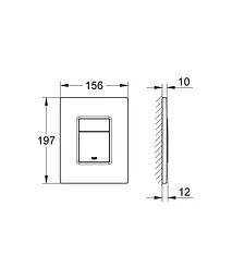 Комплект Grohe Set унітаз Ellipse-0301-T3 + Інсталяція 38536001 + панель 38732000 38536001ELLIPS0301T3, Білий - мініатюра 2