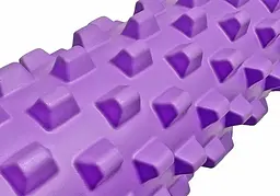 Масажний ролик EasyFit Grid Roller PRO 45 см Фіолетовий - мініатюра 3