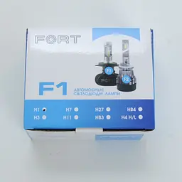 LED лампи автомобільні FORT F1 H1 радіатор 4000Lm/CSP Chip/28W/5000K/IP65/12-24V 2шт - мініатюра 2