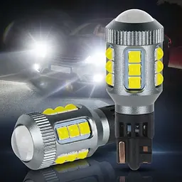 Автолампа світлодіодна LED 12-50V T15 W16W 9.5W Лінза Білий Світло 1 шт