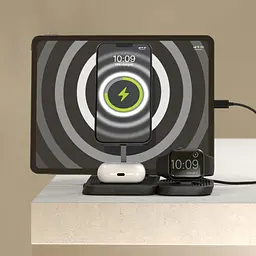 Бездротовий зарядний пристрій Zens 4 in 1 Modular Wireless Charger with iPad Charging Stand Black (ZEAPM03/00) - мініатюра 4