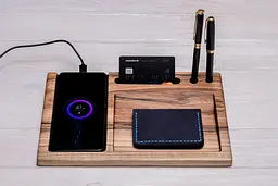 Підставка з дерева для гаджета QI ecoWalnut 270х180х33 мм - мініатюра 3