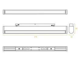Світильник магнітний трековий KLOODI KDMG-MOON315 12W 4K BK - мініатюра 2