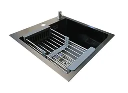 Кухонна мийка Romzha Arta Nova U-450 BL RO43491, Чорний - мініатюра 8