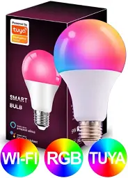 Розумна лампочка Tuya Smart LED WiFi A60 E27 2700-6500 K 9 W Color/White