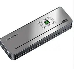 Вакууматор побутовий HP 11-29G сенсорний 120 Вт для сухихвологих продуктів з різаком, сріблястий - мініатюра 2