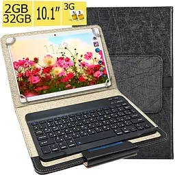 Планшет-телефон Adronix MT232 3G Gold 2/32GB + Чохол із Bluetooth клавіатурою - мініатюра 2