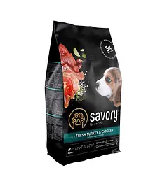 Сухий корм Savory Puppy багатий на Fresh Turkey & Chicken 3 кг для цуценят (індичка та курка)