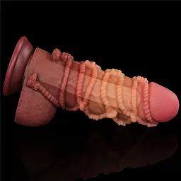 Фалоімітатор Dual-Layered Silicone Nature Cock 9.5, коричневий LOVETOYS 66-LV411072 103589 - мініатюра 2